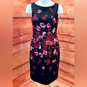 Talbots Floral Knee Length Sleeveless Dress